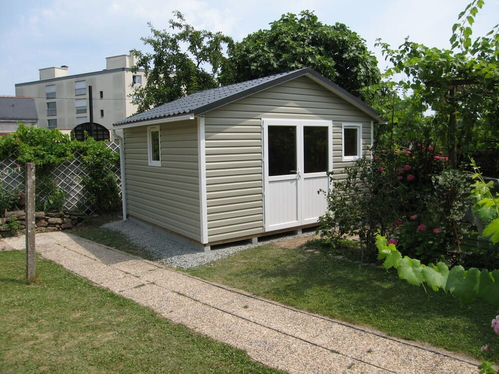 abri de jardin 15m² préfabriqué sans entretien 4m17x3m65